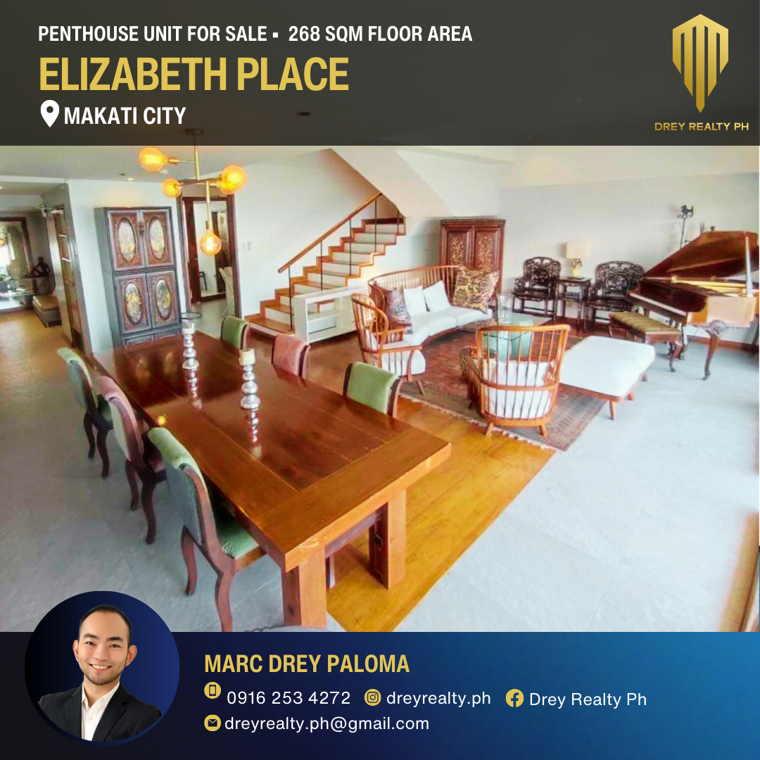 Penthouse in Elizabeth Place at 268 SMQ Floor Area and 1 Parking Inclusive, For Sale