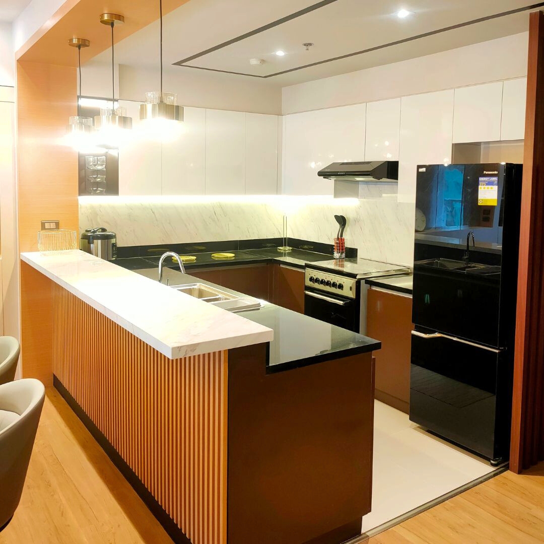 2BR Unit in Park Triangle Residences at 97 Sqm Floor Area, Fully Furnished and Newly Interior Designed, w/ 1 Parking Inclusive. For Lease view 2