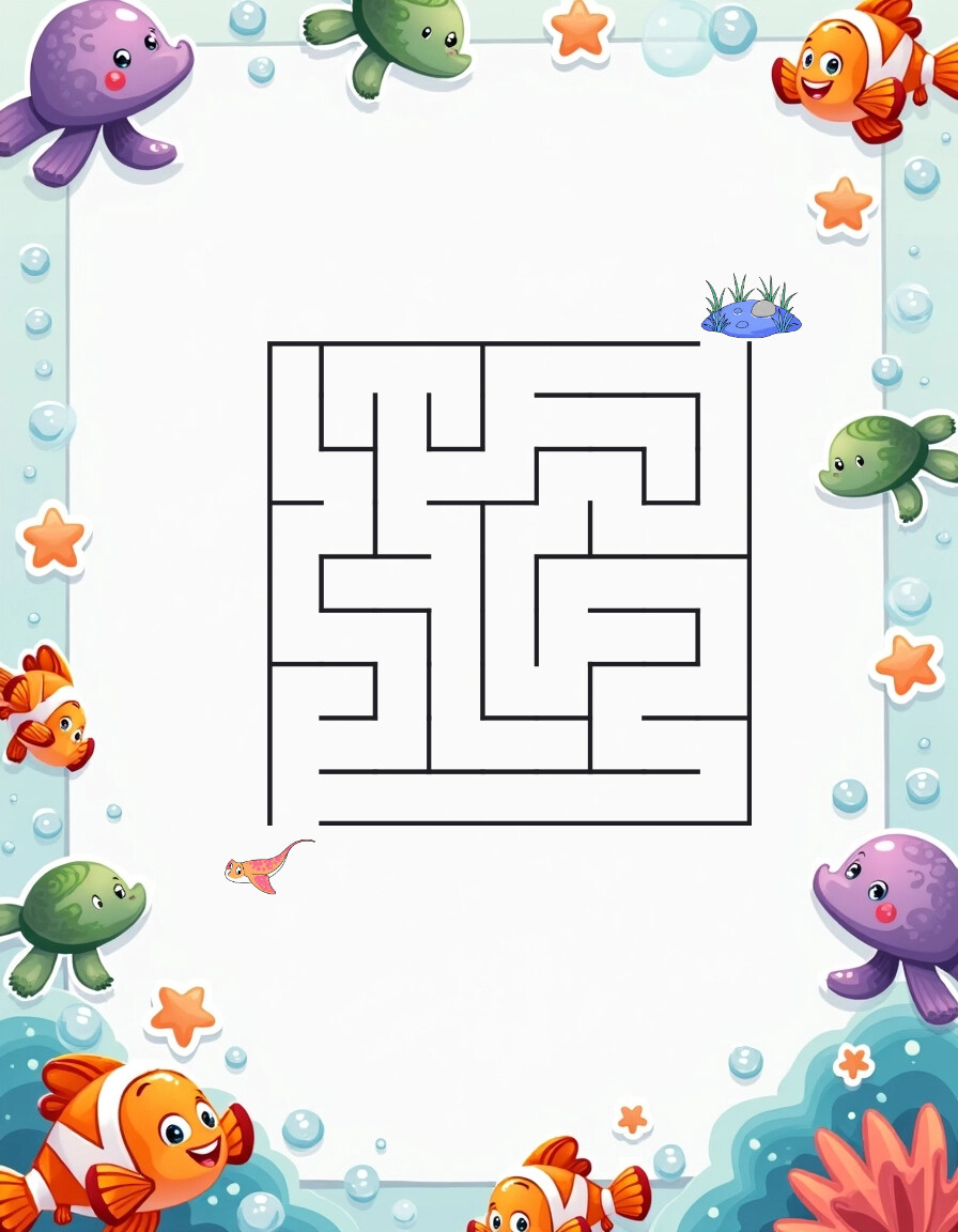 Maze activity-Underwater Theme view 2