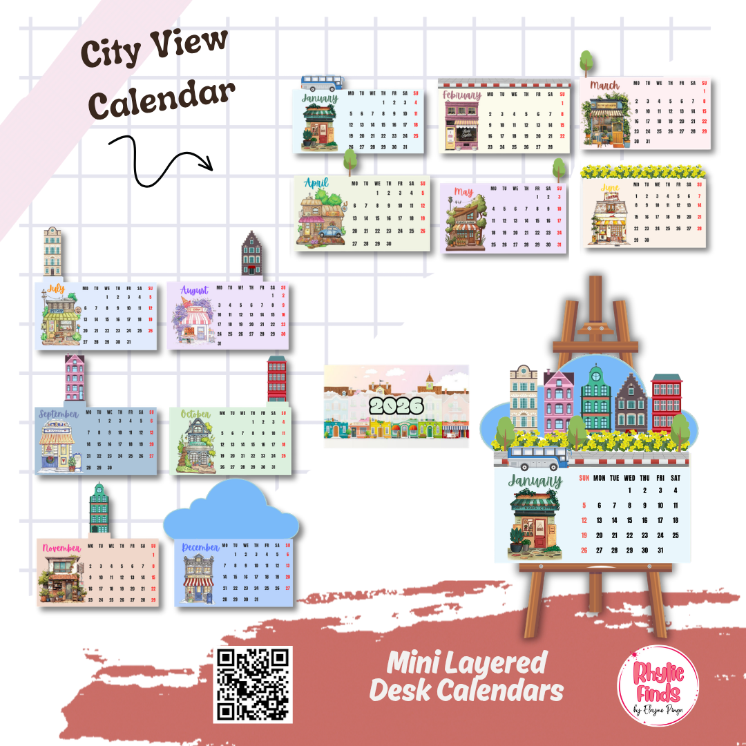 2026 Mini Layered Desk Calendar (Made-to-Order) view 3